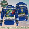 Los Angeles Rams X Baby Yoda Hug The Ball Personalized Christmas 2025 Holiday Ugly Christmas Sweater