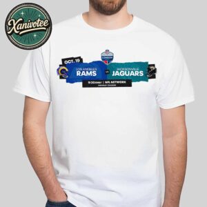 Los Angeles Rams Vs Jacksonville Jaguars Matchup 2025 NFL London Games On October 19 2025 At Wembley Stadium Unisex T-Shirt