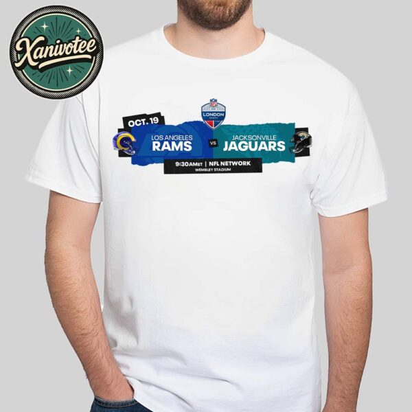 Los Angeles Rams Vs Jacksonville Jaguars Matchup 2025 NFL London Games On October 19 2025 At Wembley Stadium Unisex T-Shirt
