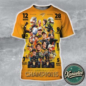 McLaren F1 Go Back-To-Back In The 2025 Constructors’ World Champions All Over Print T-Shirt