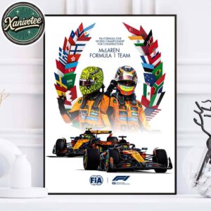 Mclaren Formula 1 Team Is The 2025 FIA Formula One Constructors’ World Champion Home Decor Poster Canvas