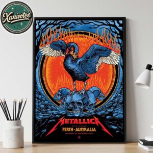Metallica M72 Perth 2025 Tonight Poster For On Saturday November 1st 2025 In Perth Australia At Optus Stadium Art By Ben Brown Home Decor Poster Canvas
