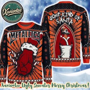 Metallica Some Kind Of Santa Ugly Christmas Sweater Knit Holiday Sweatshirt Pullover Rare Metal Band