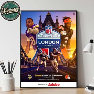 Minnesota Vikings Vs Cleveland Browns Matchup 2025 NFL London Games At Tottenham Hotspur On October 5 2025 Home Decor Poster Canvas