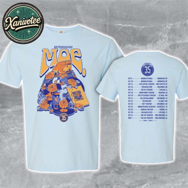 Moe. Band 35th Anniversary Tour 2025 Merch Tee For October And November Two Sided Print Unisex T-Shirt