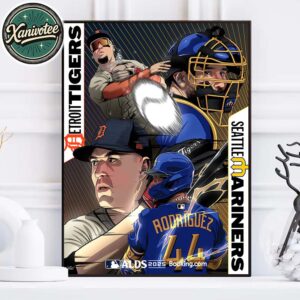 Motor City Showdown Detroit Tigers Vs Seattle Mariners In MLB ALDS 2025 Home Decor Poster Canvas