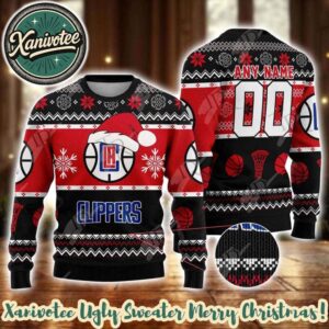 NBA Los Angeles Clippers Special Personalized Christmas 2025 Holiday Ugly Christmas Sweater