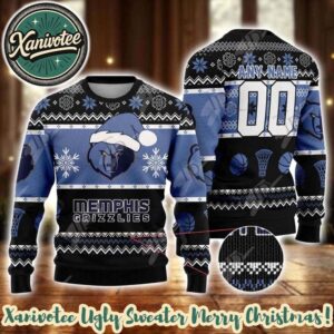 NBA Memphis Grizzlies Special Personalized Christmas 2025 Holiday Ugly Christmas Sweater