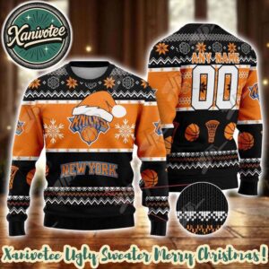 NBA New York Knicks Special 2025 Personalized Christmas Ugly Christmas Sweater Gift For Men And Women