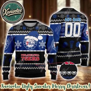 NBA Philadelphia 76ers Special 2025 Personalized Christmas Ugly Christmas Sweater Gift For Men And Women