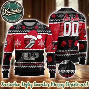 NBA Portland Trail Blazers Special 2025 Personalized Christmas Ugly Christmas Sweater Gift For Men And Women