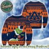 NCAA Auburn Tigers HO HO HO 2025 Knitted Ugly Christmas Sweater
