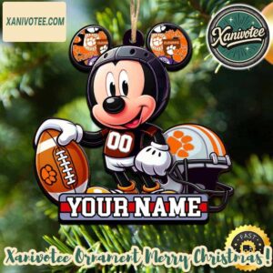 NCAA Clemson Tigers x Mickey Mouse Xmas 2025 Holiday Ornament