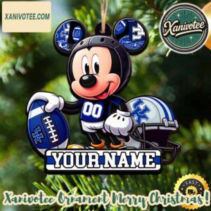 NCAA Kentucky Wildcats x Mickey Mouse Personalized Christmas 2025 Tree Decoration Holiday Christmas Ornament