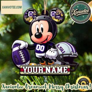 NCAA LSU Tigers x Mickey Mouse Christmas 2025 Classic Tree Ornament