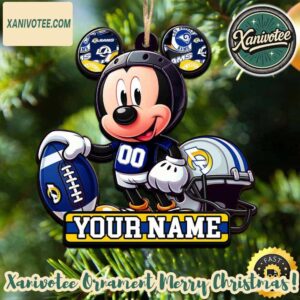 NCAA Los Angeles Rams x Mickey Mouse Christmas 2025 Classic Tree Ornament