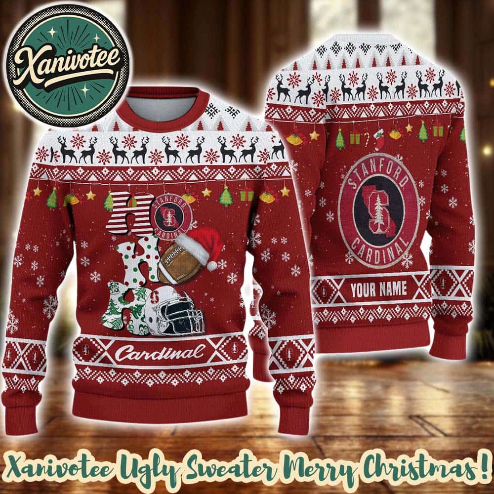 NCAA Stanford Cardinal HO HO HO Christmas 2025 Custom Ugly Christmas Sweater Gift NCAA Stanford Cardinal HO HO HO Christmas 2025 Custom Ugly Christmas Sweater Gift
