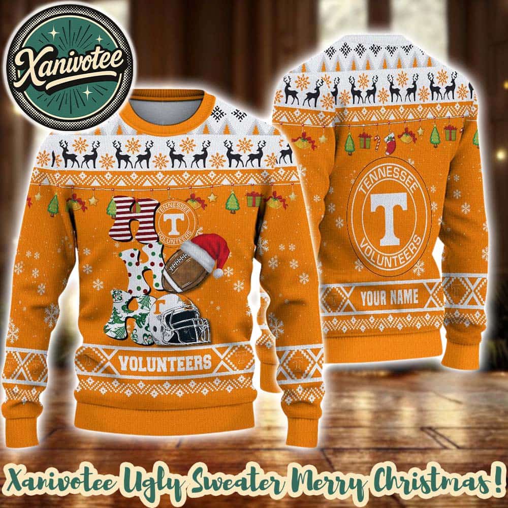 NCAA Tennessee Volunteers HO HO HO Christmas 2025 Custom Ugly Christmas Sweater Gift NCAA Tennessee Volunteers HO HO HO Christmas 2025 Custom Ugly Christmas Sweater Gift