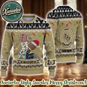 NCAA UCF Knights HO HO HO Christmas 2025 Custom Ugly Christmas Sweater Gift
