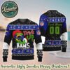NFL Los Angeles Rams x Santa Claus Merrykissmyass Funny Ugly Christmas Sweater Gift For Holiday 2025