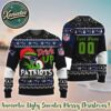 NFL New England Patriots Logo Football Team Special Xmas Personalized Name Ugly Christmas Sweater 2025 Holiday Gift