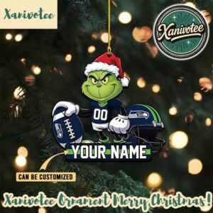 NFL Seattle Seahawks x The Grinch Christmas 2025 Family Memory Ornament