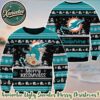 NFL Miami Dolphins x Baby Yoda Hug The Ball Personalized Knitted Ugly Christmas Sweater Holiday 2025