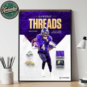NFL Week 6 Matchup Poster Los Angeles Rams Vs Baltimore Ravens Gameday Threads On October 12 2025 Home Decor Poster Canvas