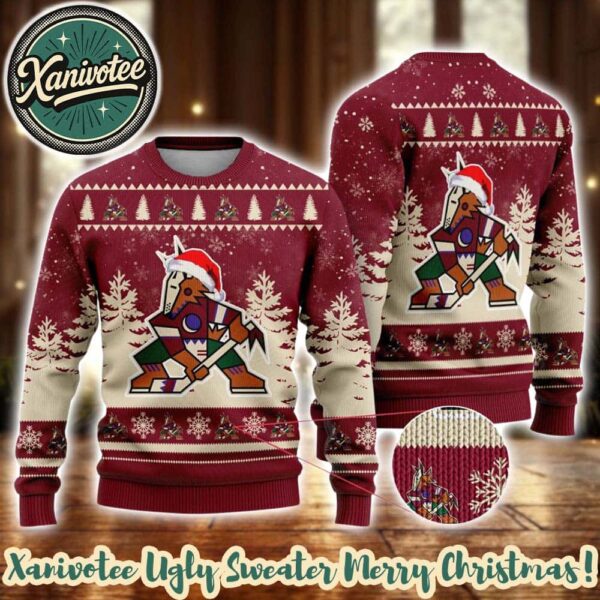 NHL Arizona Coyotes Special 2025 Personalized Christmas Ugly Christmas Sweater Gift For Men And Women