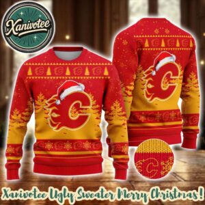 NHL Calgary Flames Special 2025 Personalized Christmas Ugly Christmas Sweater Gift For Men And Women