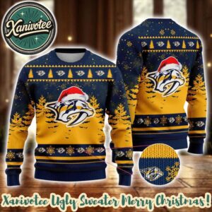 NHL Nashville Predators Personalized Christmas 2025 Holiday Ugly Christmas Sweater