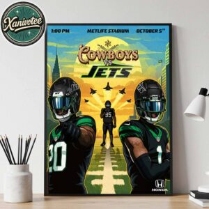 New York Jets Vs Dallas Cowboys Matchup NFL On October 5th 2025 At Metlife Stadium Home Decor Poster Canvas