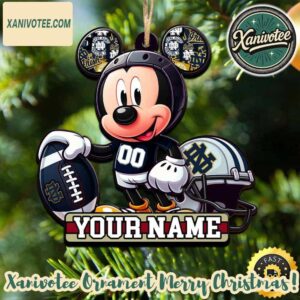 Notre Dame Fighting Irish NCAA x Mickey Mouse Christmas 2025 Tree Decoration Ornament