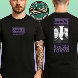 Oasis Live 25 Tour For Tokyo Japan Merch Tee On October 25 2025 At Tokyo Dome Two Sided Print Unisex T-Shirt