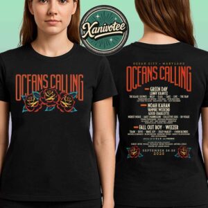 Oceans Calling Festival 2025 Womens Rose Lineup Crop Tee For Ocean City MD At Ocean City Maryland On September 26-28 2025 T-Shirt