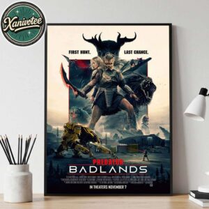 Official New Poster For Predator Badlands In Theaters On November 7 2025 Home Decor Poster Canvas