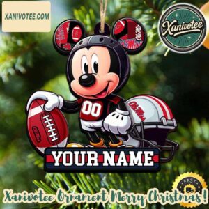 Ole Miss Rebels NCAA x Mickey Mouse Christmas 2025 Tree Decoration Ornament
