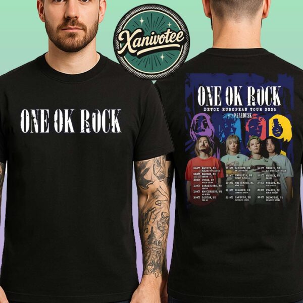 One Ok Rock Detox Eupopean Tour 2025 Dates List For October 2025 Two Sided Print Unisex T-Shirt