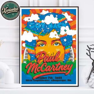 Paul McCartney Got Back 2025 Albuquerque Event Poster In New Mexico At Isleta Amphitheater On October 7th 2025 Home Decor Poster Canvas
