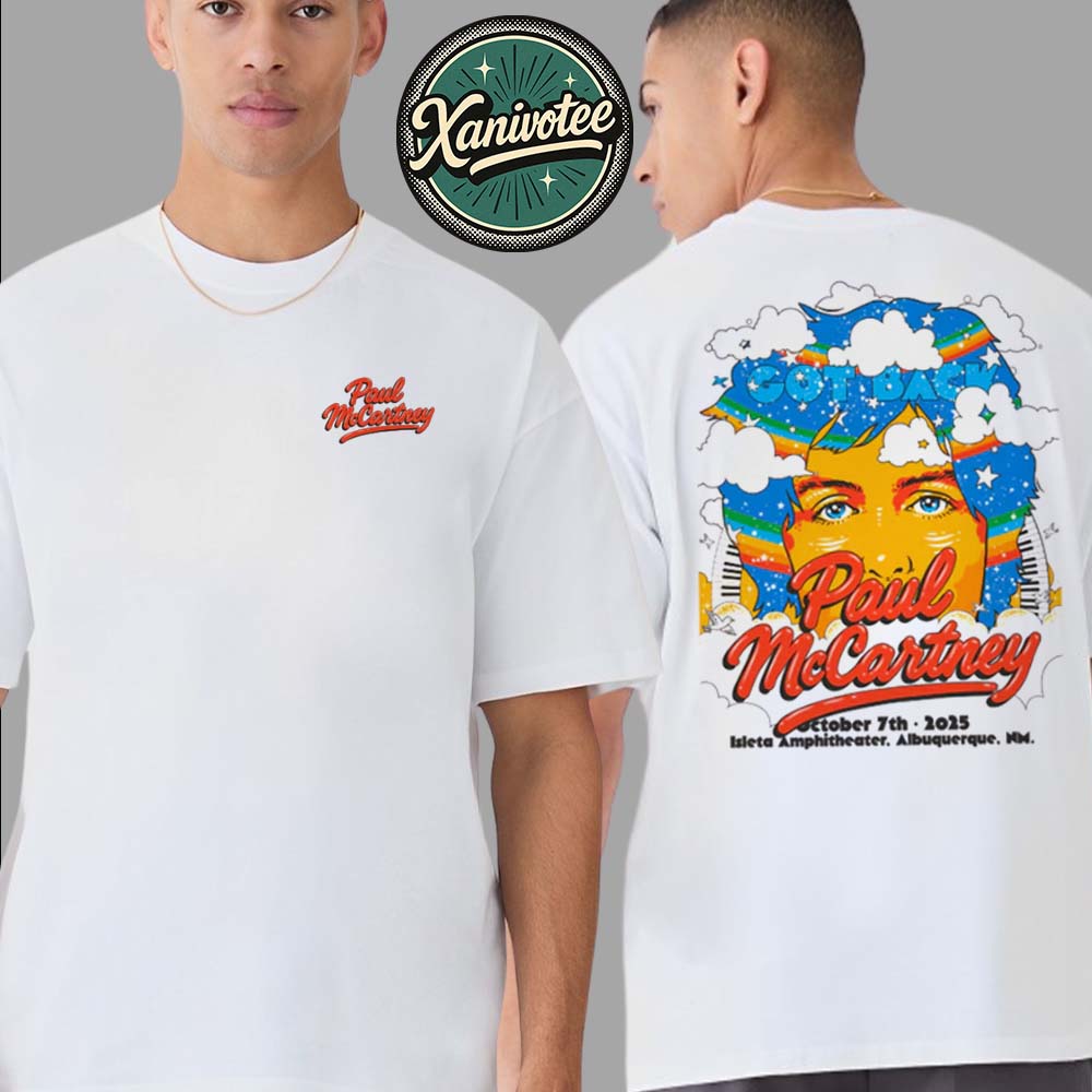 Paul McCartney Got Back 2025 Albuquerque Event Tee In New Mexico At Isleta Amphitheater On October 7th 2025 Two Sided Print T-Shirt