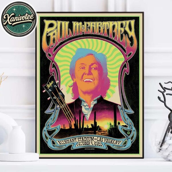 Paul McCartney Got Back 2025 Las Vegas Event Poster For Allegiant Stadium In Nevada On October 4 2025 Home Decor Poster Canvas