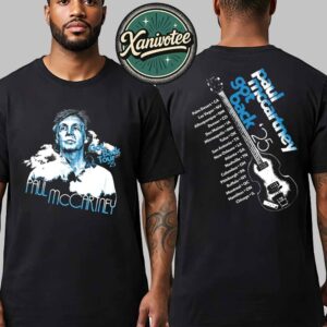 Paul McCartney Got Back The Tour 2025 Merch Tee With Dates List Two Sided Print Unisex T-Shirt