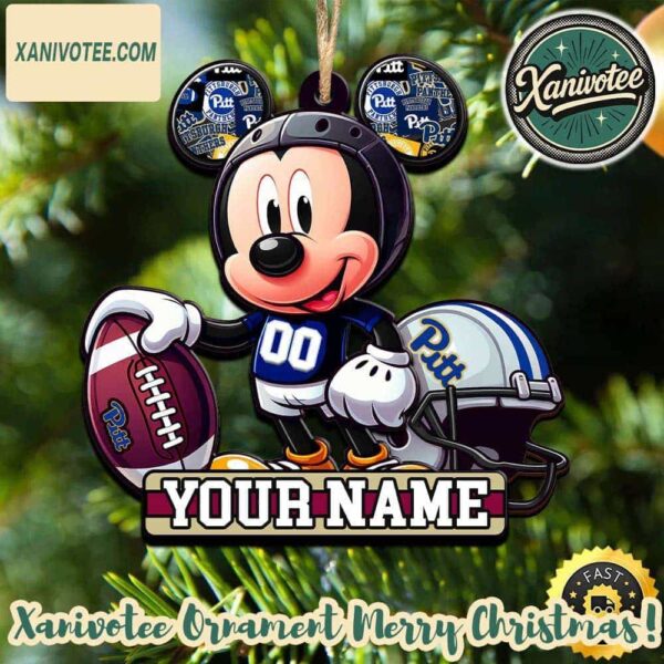 Pittsburgh Panthers x Mickey Mouse NCAA Personalized Christmas 2025 Tree Decoration Holiday Christmas Ornament