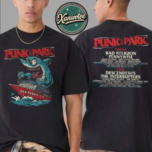 Punk In The Park San Pedro California 2025 Merch Shark Tee On October 4 And 5 2025 Two Sided Print Unisex T-Shirt