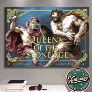 Queens of the Stone Age Antwerp BE Poster Tonight For Queen Elisabeth Hall On October 27 2025 Home Decor Poster Canvas