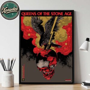 Queens of the Stone Age Chicago IL Music Poster For October 2nd 2025 At The Chicago Theatre Home Decor Poster Canvas