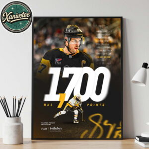 Sidney Crosby Becomes The Ninth Player In NHL History To Reach 1700 Points Home Decor Poster Canvas