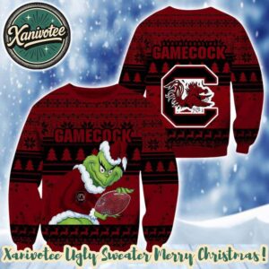 South Carolina Gamecocks x NCAA Grinch Holiday Christmas Xmas Ugly Christmas Sweater 2025