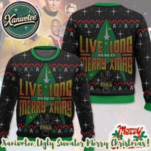 Star Trek Live Long And Merry Xmas 1966 Star Trek Custom Ugly Christmas Sweater