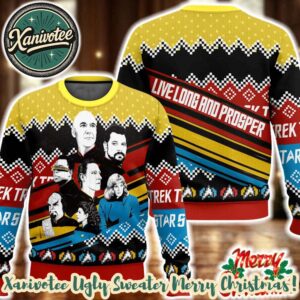 Star Trek Live Long And Prosper Star Trek 2025 Knitted Ugly Christmas Sweater